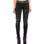 Schwarze Cipo & Baxx Ripped Jeans & Zerrissene Jeans aus Denim für Damen Weite 30, Länge 32 