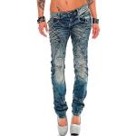 Blaue Cipo & Baxx Hüftjeans & Low Waist Jeans aus Denim für Damen Weite 28 