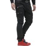 Schwarze Sportliche Cipo & Baxx Slim Fit Jeans mit Reißverschluss aus Baumwollmischung für Herren Größe XL Weite 29, Länge 32 
