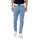 Blaue Elegante Cipo & Baxx Chino-Jeans mit Reißverschluss aus Leinen für Herren Weite 34 
