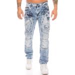 Blaue Cipo & Baxx Slim Fit Jeans aus Denim für Herren Größe M Weite 30, Länge 32 