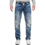 Blaue Cipo & Baxx Jeans mit dicken Nähten aus Denim für Herren Weite 34 