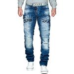 Blaue Cipo & Baxx Stonewashed Jeans mit Reißverschluss aus Denim für Herren Weite 40 