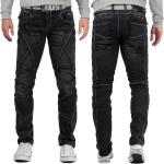 Schwarze Cipo & Baxx Jeans mit dicken Nähten aus Baumwollmischung für Herren 