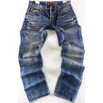 Reduzierte Blaue Cipo & Baxx Jeans mit dicken Nähten aus Baumwolle für Herren 