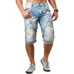 Blaue Vintage Cipo & Baxx Jeans-Bermudas aus Baumwolle für Herren Größe XL für den für den Sommer 