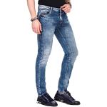 Blaue Cipo & Baxx Slim Fit Jeans aus Denim für Herren Weite 38 