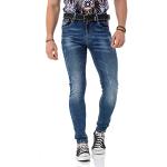 Blaue Cipo & Baxx Slim Fit Jeans aus Denim für Herren Weite 33 