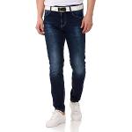 Dunkelblaue Cipo & Baxx Slim Fit Jeans aus Denim für Herren Weite 34 