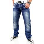 Blaue Cipo & Baxx Straight Leg Jeans aus Denim für Herren Größe L Weite 38 