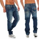 Blaue Cipo & Baxx Jeans mit dicken Nähten aus Denim für Herren 