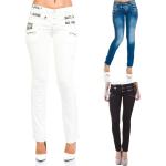 Schwarze Cipo & Baxx Slim Fit Jeans aus Denim für Damen 