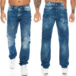 Hellblaue Cipo & Baxx Slim Fit Jeans aus Baumwolle für Herren 