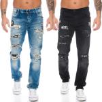 Schwarze Cipo & Baxx Ripped Jeans & Zerrissene Jeans aus Baumwolle für Herren 
