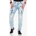 Eisblaue Casual Cipo & Baxx Straight Leg Jeans aus Baumwolle für Herren Weite 40, Länge 34 