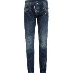 Blaue Jeans mit dicken Nähten mit Reißverschluss aus Baumwolle für Herren Weite 33, Länge 34 