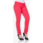 Rote Slim Fit Jeans aus Denim enganliegend für Damen Größe XS Weite 26, Länge 34 für den für den Frühling 