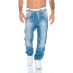 Reduzierte Blaue Bestickte Cipo & Baxx Jeans mit Stickerei mit Knopf aus Baumwolle für Herren 