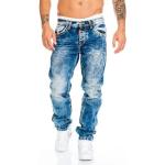 Reduzierte Blaue Bestickte Cipo & Baxx Jeans mit Stickerei mit Knopf aus Baumwolle für Herren 