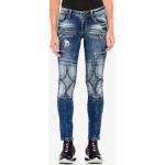 Blaue Cipo & Baxx Slim Fit Jeans aus Denim enganliegend für Damen Größe XS 