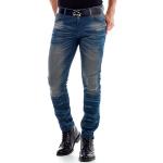 Reduzierte Blaue Unifarbene Casual Cipo & Baxx Slim Fit Jeans aus Baumwolle für Herren 