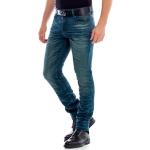 Reduzierte Grüne Cipo & Baxx Slim Fit Jeans aus Denim für Herren Größe XXL 