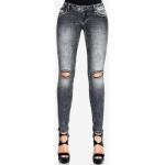 Schwarze Cipo & Baxx Slim Fit Jeans aus Denim enganliegend für Damen Größe XS 
