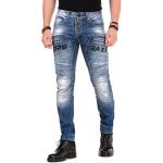 Hellblaue Cipo & Baxx Slim Fit Jeans aus Denim für Herren Größe XXL 