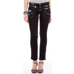 Reduzierte Schwarze Cipo & Baxx Slim Fit Jeans aus Denim für Damen Größe XXL 