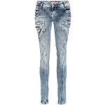 Blaue Bestickte Cipo & Baxx Slim Fit Jeans aus Denim Einheitsgröße 