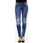 Reduzierte Blaue Cipo & Baxx Slim Fit Jeans aus Denim für Damen Größe XS 