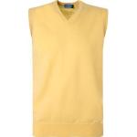Gelbe Unifarbene Cipriani V-Ausschnitt Kaschmir-Pullover für Herren Größe 4 XL für den für den Herbst 