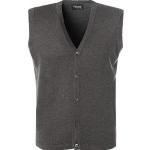 Anthrazitfarbene Unifarbene Business Cipriani V-Ausschnitt Kaschmir-Pullover für Herren Größe 3 XL für den für den Herbst 