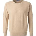 Beige Unifarbene Cipriani Rundhals-Ausschnitt Kaschmir-Pullover für Herren Größe 3 XL für den für den Herbst 