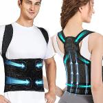 CISSIYOG Rücken Geradehalter, Haltungskorrektur Rückenstützgürtel Damen&Herren, Verstellbare/Atmungsaktive Rückentrainer für Schulter/Rückenschmerzen Linderung