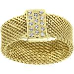 Citerna Damen-Ring Gelbgold vergoldet Silber mit Cubic Zirkonia Gr. L