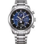 Blaue 10 Bar wasserdichte Wasserdichte Armbanduhren aus Titan mit Chronograph-Zifferblatt mit Saphir mit Funksteuerung mit Saphirglas-Uhrenglas 
