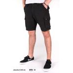 Reduzierte Schwarze Loose Fit REELL Cargo-Shorts mit Knopf aus Baumwolle für Herren Größe XXL 