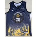 City-Version Stephen Curry #30 Golden State Warriors Basketball Trikot Schwarz