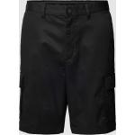 Schwarze Calvin Klein CK Cargo-Shorts mit Reißverschluss aus Baumwollmischung für Herren Größe L 