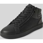 Schwarze Calvin Klein CK High Top Sneaker & Sneaker Boots mit Reißverschluss aus Leder für Herren Größe 43 
