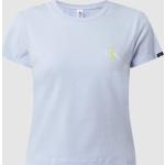 Hellblaue Calvin Klein CK one T-Shirts aus Baumwolle für Damen Größe XS 