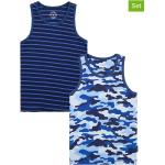 Reduzierte Blaue Claesen's Rundhals-Ausschnitt Kinderunterhemden aus Baumwolle für Jungen Größe 134 2-teilig 