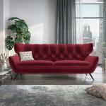 Reduzierte Rote ALEA Wohnzimmermöbel aus Textil Breite 200-250cm, Höhe 50-100cm, Tiefe 50-100cm 3 Personen 