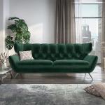 Reduzierte Smaragdgrüne ALEA Wohnzimmermöbel aus Textil Breite 200-250cm, Höhe 50-100cm, Tiefe 50-100cm 3 Personen 