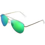 Grüne La Clandestine Retro Sonnenbrillen aus Stahl für Herren 