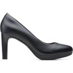 Schwarze Elegante Clarks High Heels & Stiletto-Pumps aus Leder für Damen Größe 35,5 mit Absatzhöhe 7cm bis 9cm 