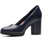 Marineblaue Clarks High Heels & Stiletto-Pumps aus Leder für Damen Größe 38 