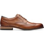 Braune Business Clarks Hochzeitsschuhe & Oxford Schuhe mit Schnürsenkel aus Leder für Herren Größe 40 