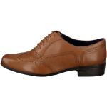 Reduzierte Braune Business Clarks Hamble Oak Derby Schuhe mit Schnürsenkel aus Leder für Damen Größe 41 